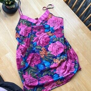 Romantic Vintage Y2K Rose Slip Dress Small